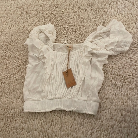 Boutique White Blouse - Picture 1 of 5